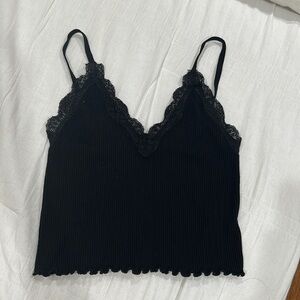 Black Lacey crop top